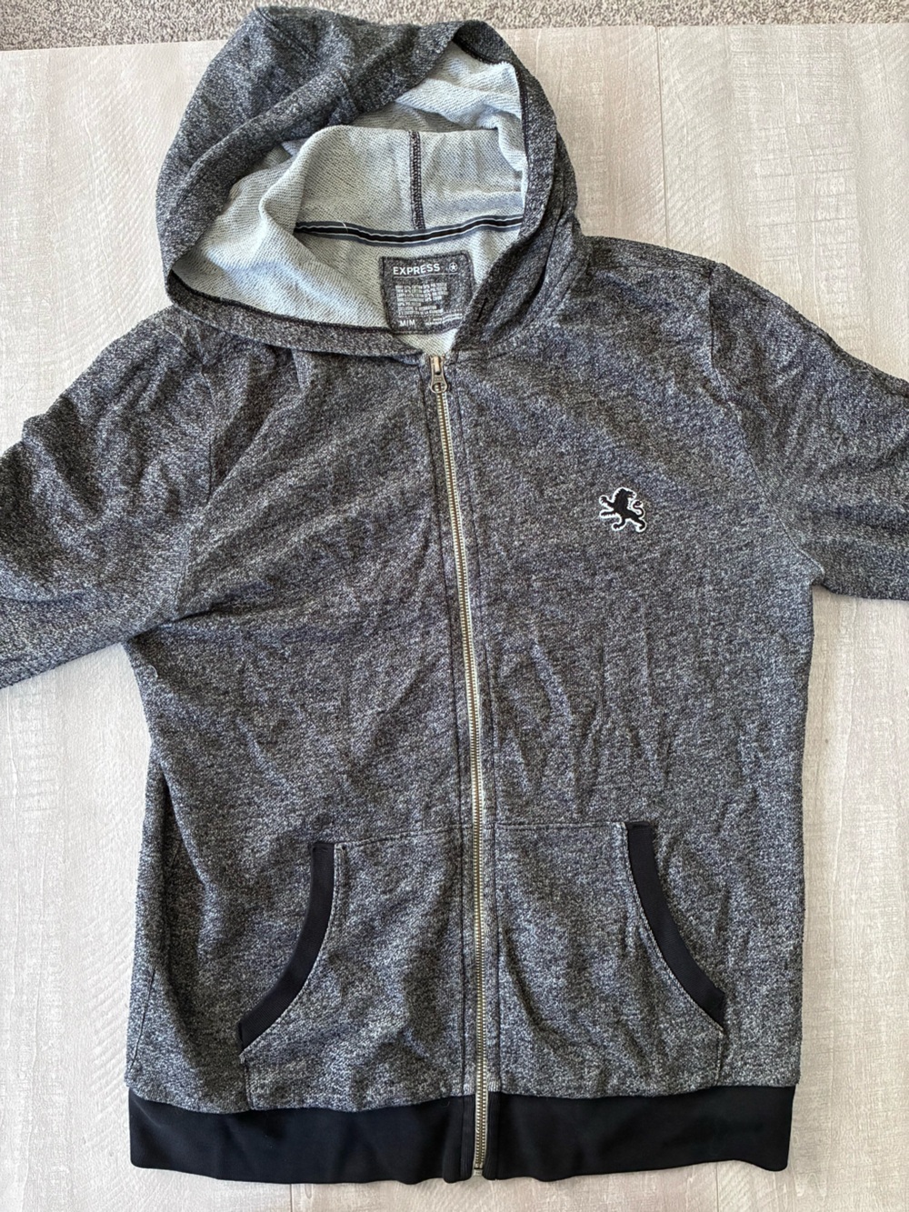 Express Kids Charcoal Heather Zip Hoodie
